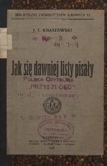 Jak sie dawniej listy piasały