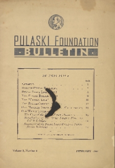Pulaski Foundation Bulletin, 1944, Vol. 1, nr 4