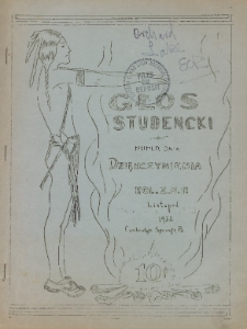 Głos Studencki : Organ Sudentów Kolegjum Związkowego w Cambridge Springs, Penna, 1932, nr 2