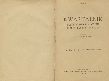 Kwartalnik Naukowego Instytutu Emigracyjnego, 1927, R. 2, T. 4