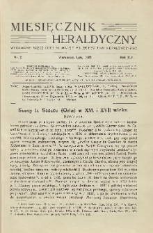 Miesięcznik Heraldyczny, 1935, R. 14, nr 2
