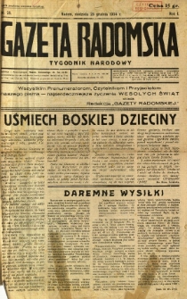 Gazeta Radomska : Tygodnik Narodowy, 1934, R. 1, nr 25