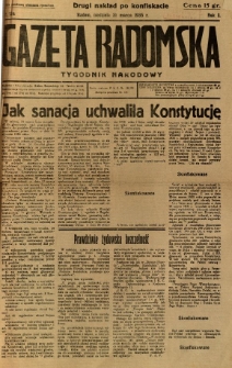 Gazeta Radomska : Tygodnik Narodowy, 1935, R. 2, nr 13a