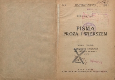 Pisma prozą i wierszem