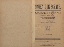 Nauka o rzeczach : pogadanki z dziećmi w szkole początkowej w pierwszym roku nauczania
