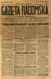 Gazeta Radomska : Tygodnik Narodowy, 1935, R. 2, nr 15