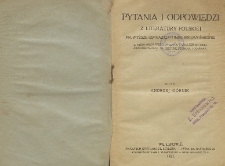 Pytania i odpowiedzi z literatury polskiej na wyższe gimnazjum i inne szkoły średnie : z przydaniem treści 30-stu najważniejszych dzieł przeznaczonych na lekturę szkolną i domową