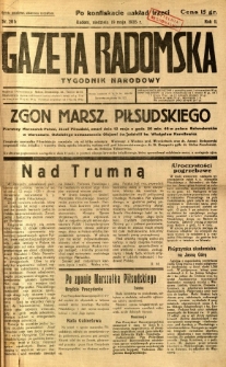 Gazeta Radomska : Tygodnik Narodowy, 1935, R. 2, nr 20b