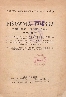 Pisownia polska : przepisy, słowniczek