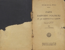 Zarys historyi polskiej aż do najnowszych czasów