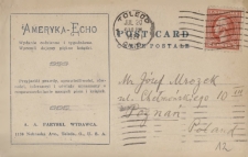 [Pocztówka wydawnictwa Ameryka-Echo]