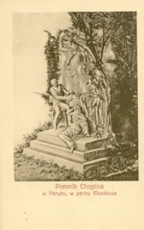 [Pomnik Chopina w Paryżu w parku Monceau]