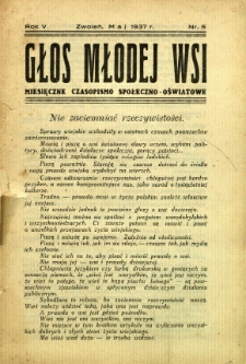 Głos Młodej Wsi, 1937, R. 5, nr 5