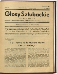 Głosy Sztubackie, 1938, R. 4, nr 5