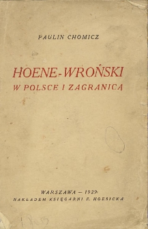 Hoene-Wroński w Polsce i zagranicą