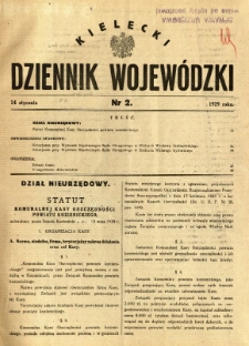 Kielecki Dziennik Wojewódzki, 1929, nr 2