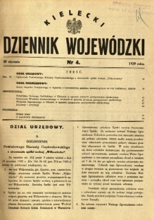 Kielecki Dziennik Wojewódzki, 1929, nr 4