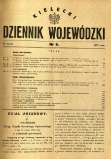 Kielecki Dziennik Wojewódzki, 1929, nr 9