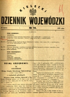 Kielecki Dziennik Wojewódzki, 1929, nr 10