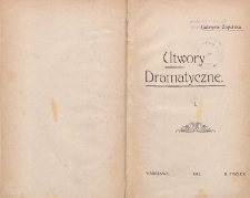 Utwory dramatyczne. 1