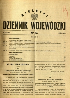 Kielecki Dziennik Wojewódzki, 1929, nr 12