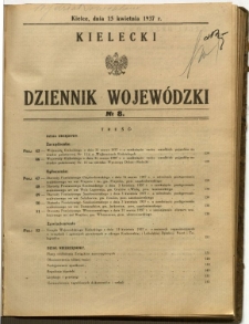Kielecki Dziennik Wojewódzki, 1937, nr 8