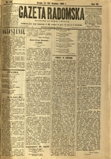 Gazeta Radomska, 1890, R. 7, nr 102