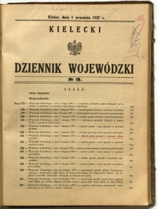 Kielecki Dziennik Wojewódzki, 1937, nr 19