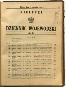 Kielecki Dziennik Wojew&oacute;dzki, 1937, nr 19