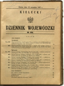Kielecki Dziennik Wojewódzki, 1937, nr 20