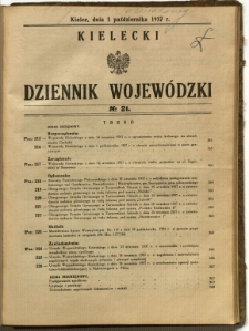 Kielecki Dziennik Wojewódzki, 1937, nr 21
