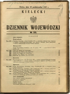 Kielecki Dziennik Wojewódzki, 1937, nr 22