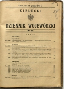 Kielecki Dziennik Wojewódzki, 1937, nr 27