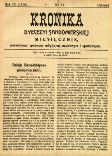 Kronika Diecezji Sandomierskiej, 1916, R. 9, nr 11