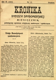 Kronika Diecezji Sandomierskiej, 1916, R. 9, nr 12
