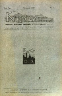 Kronika Diecezji Sandomierskiej, 1922, R. 15, nr 9