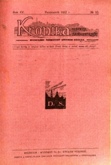Kronika Diecezji Sandomierskiej, 1922, R. 15, nr 10