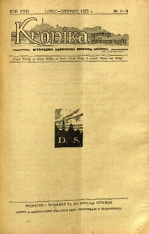 Kronika Diecezji Sandomierskiej, 1925, R. 18, nr 7/8