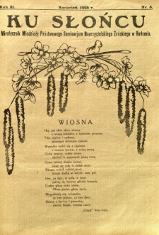 Ku Słońcu, 1928, R. 3, nr 8