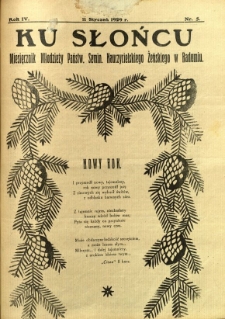 Ku Słońcu, 1929, R. 4, nr 5