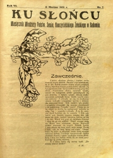 Ku Słońcu, 1931, R. 6, nr 7