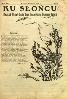 Ku Słońcu, 1932, R. 7, nr 4