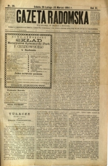 Gazeta Radomska, 1894, R. 11, nr 20