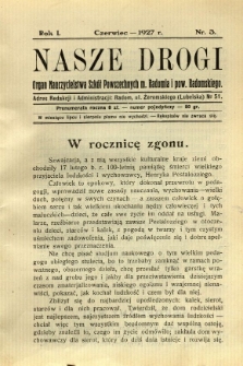 Nasze Drogi, 1927, R. 1, nr 3