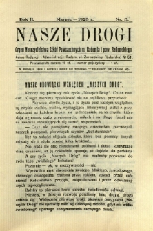 Nasze Drogi, 1928, R. 2, nr 3