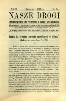 Nasze Drogi, 1928, R. 2, nr 6