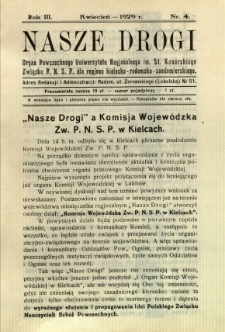 Nasze Drogi, 1929, R. 3, nr 4