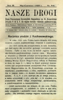 Nasze Drogi, 1929, R. 3, nr 5/6