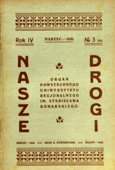 Nasze Drogi, 1930, R. 4, nr 3