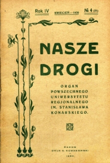 Nasze Drogi, 1930, R. 4, nr 4